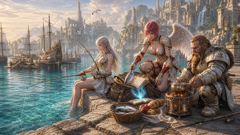Characters follow everyday routines in a living MMORPG world